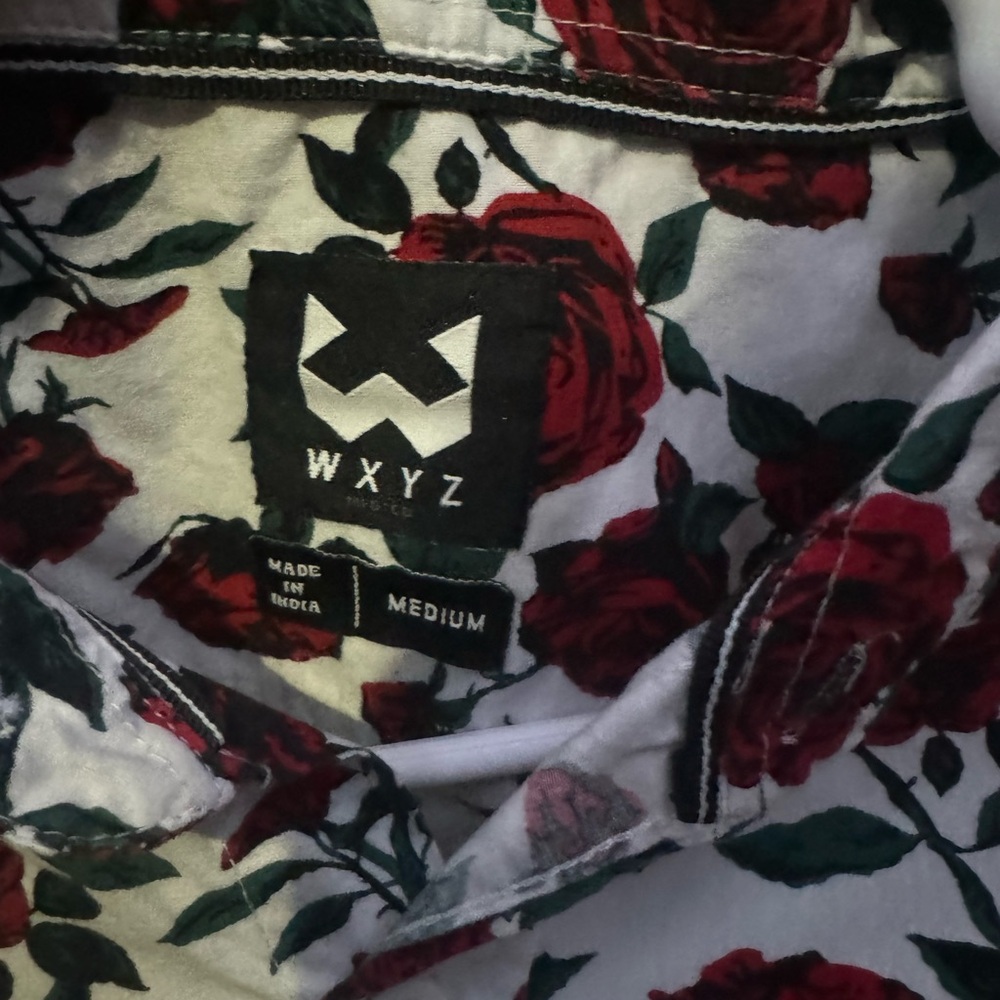 Rose Pattern Button Down - Picture 2 of 2